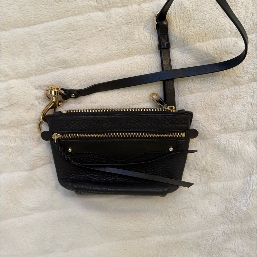 Rebecca Minkoff Black Leather Fanny bag